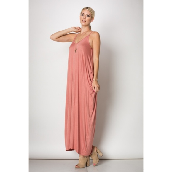 SALE! LAST 1 NWOT Spaghetti Strap Loose Maxi Dress - Picture 4 of 7